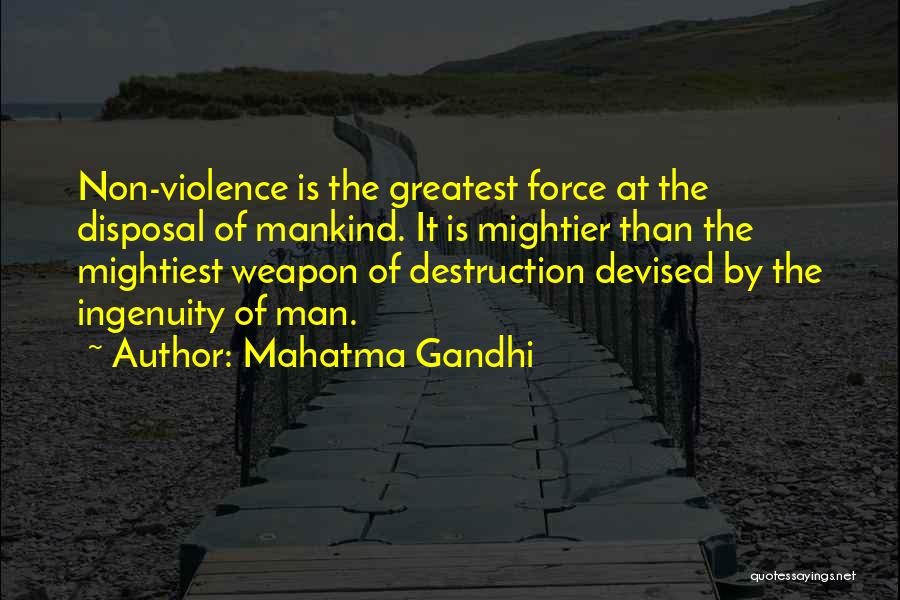 Mankind Destruction Quotes By Mahatma Gandhi