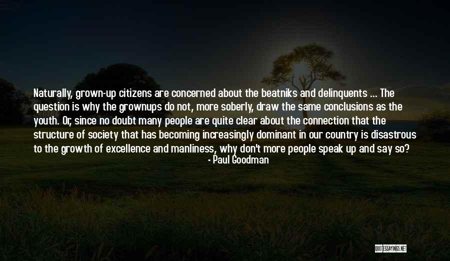 Manliness Quotes By Paul Goodman