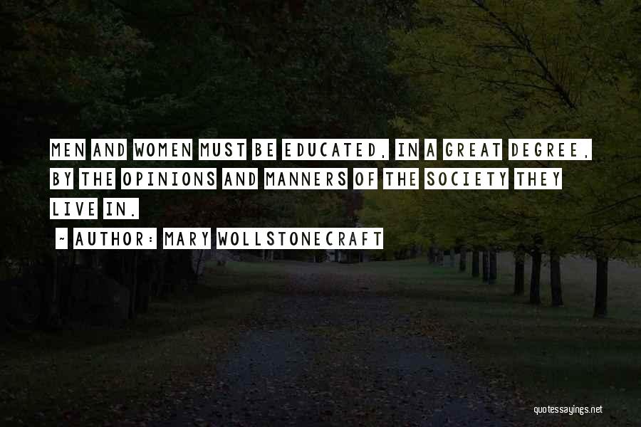 Manners And Education Quotes By Mary Wollstonecraft