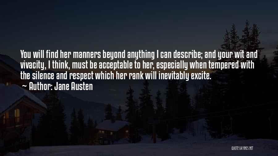 Manners And Respect Quotes By Jane Austen