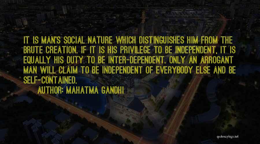 Man's Connection To Nature Quotes By Mahatma Gandhi