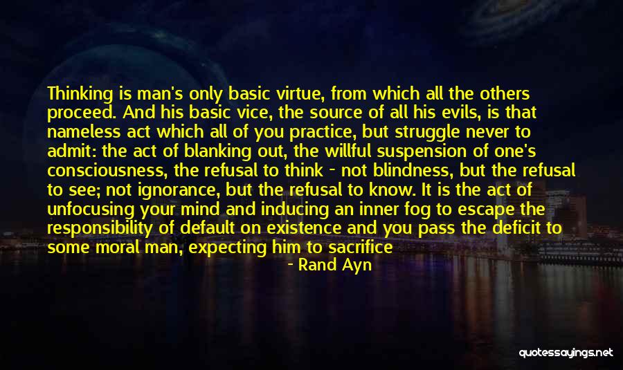 Man's Inner Evil Quotes By Rand Ayn