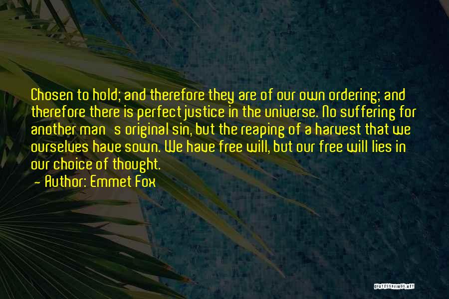 Man's Sin Quotes By Emmet Fox