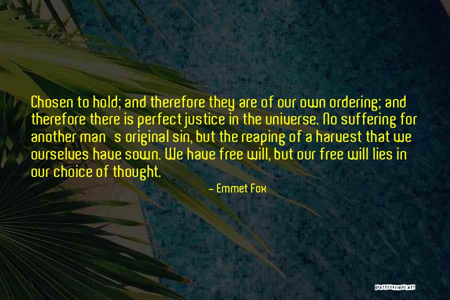 Man's Sin Quotes By Emmet Fox