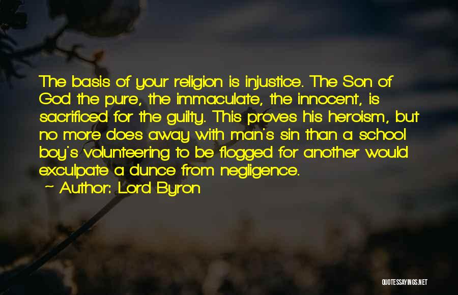 Man's Sin Quotes By Lord Byron