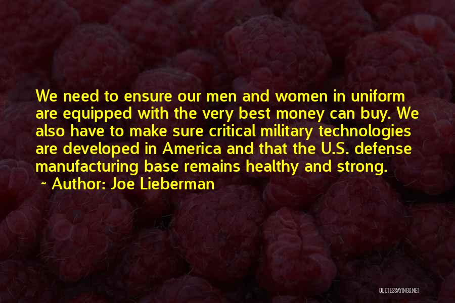 Manufacturing Quotes By Joe Lieberman