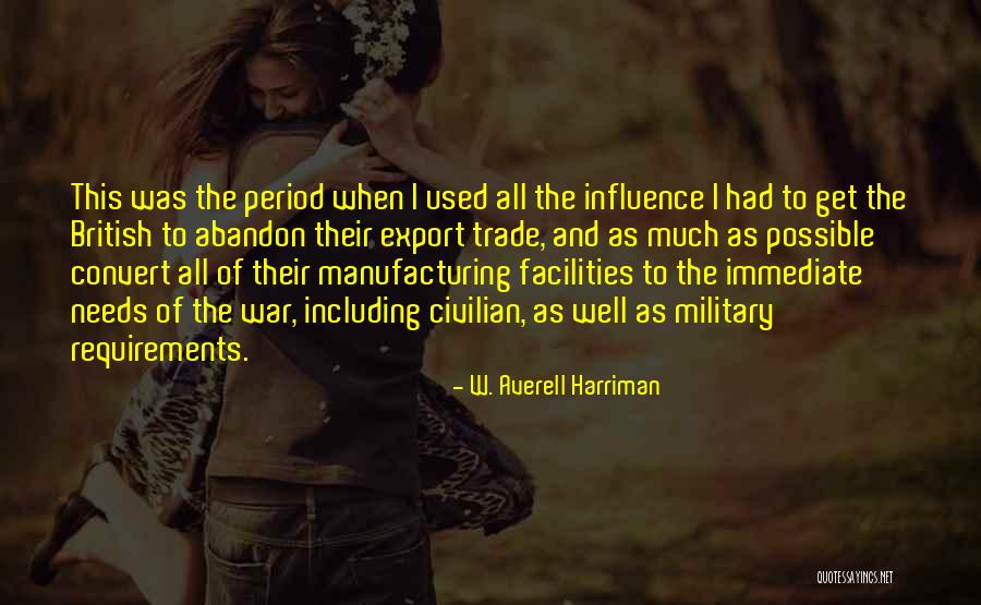 Manufacturing Quotes By W. Averell Harriman Manufacturing Quotes By W. Averell Harriman