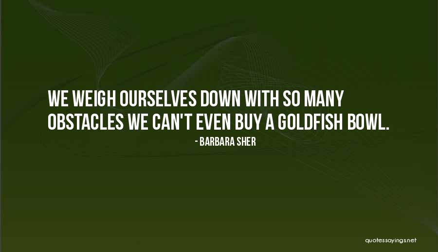 Many Obstacles Quotes By Barbara Sher Many Obstacles Quotes By Barbara Sher