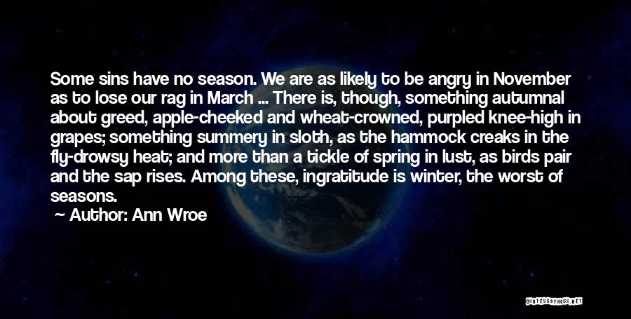 March And Spring Quotes By Ann Wroe