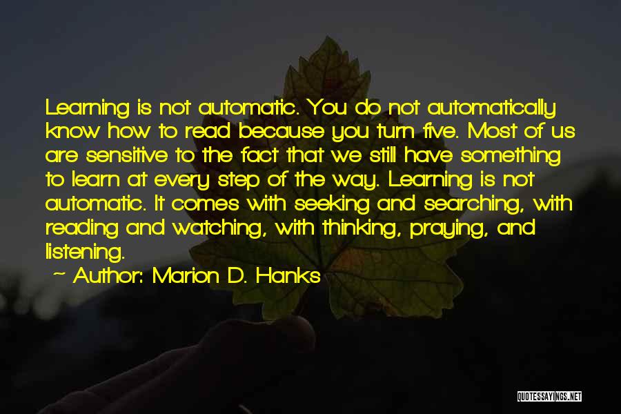 Marion D. Hanks Quotes 334002