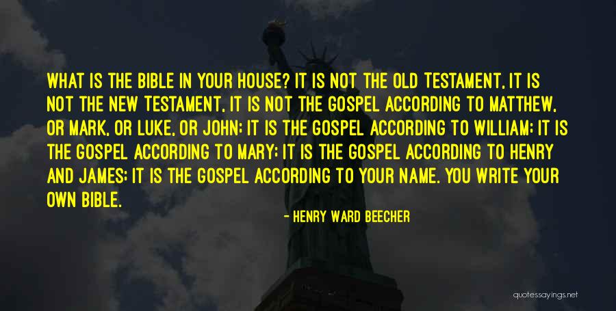 Mark Gospel Quotes By Henry Ward Beecher Mark Gospel Quotes By Henry Ward Beecher