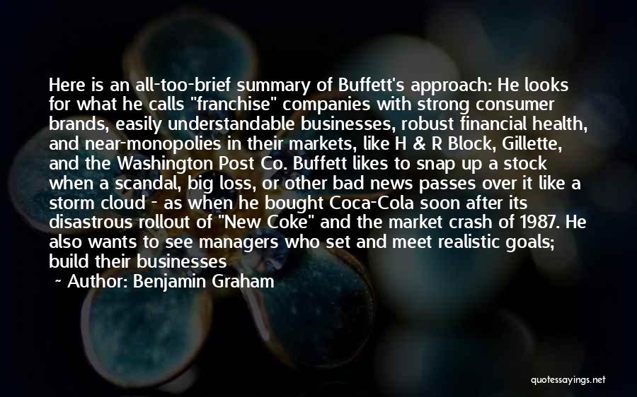 Market Crash Quotes By Benjamin Graham