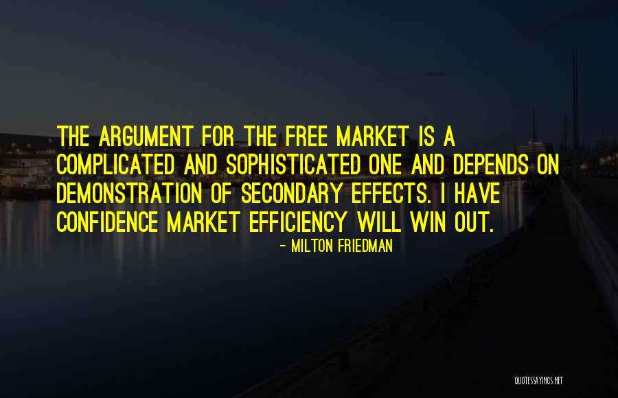 Market Efficiency Quotes By Milton Friedman