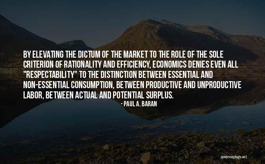 Market Efficiency Quotes By Paul A. Baran