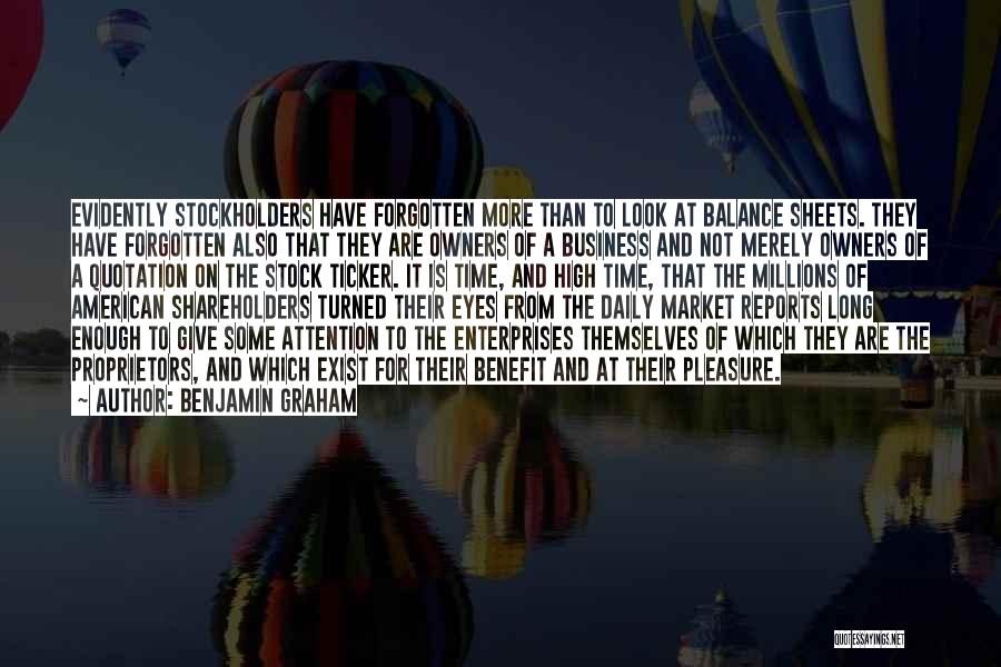 Market Ticker Quotes By Benjamin Graham