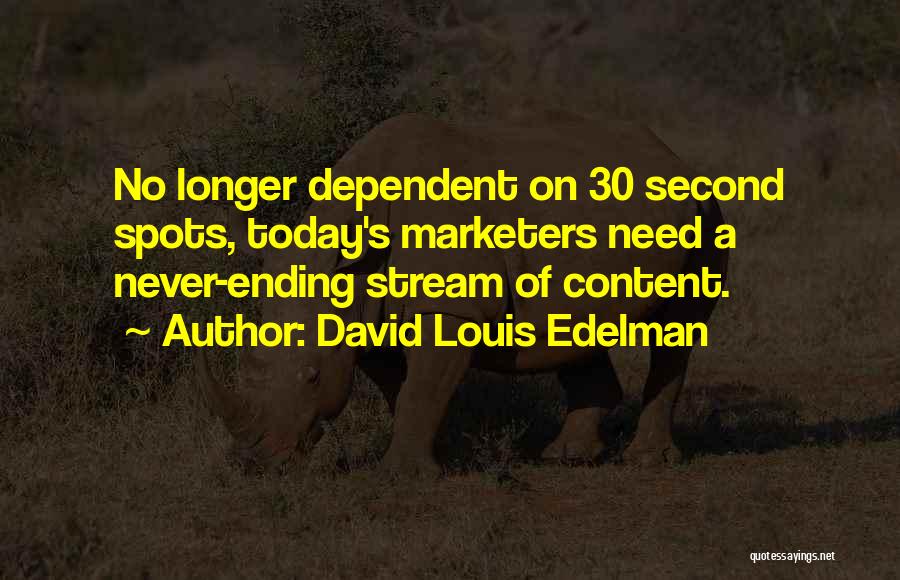 Marketers Quotes By David Louis Edelman