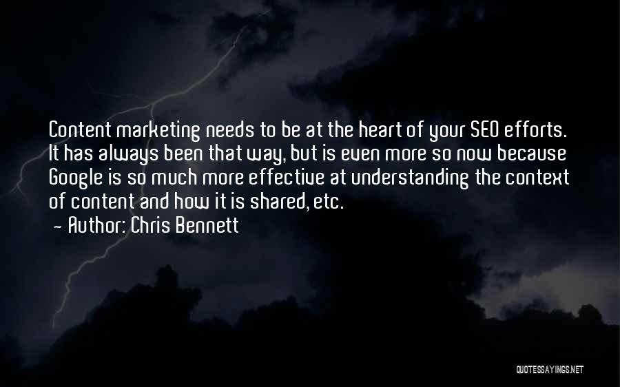 Marketing Content Quotes By Chris Bennett