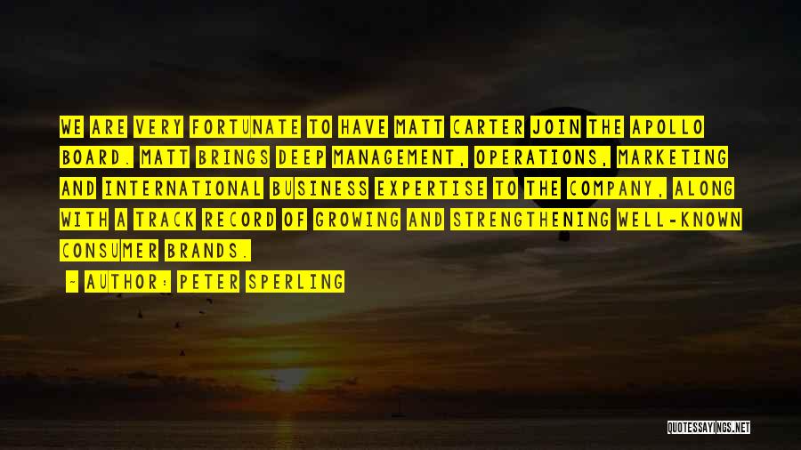 Marketing Management Quotes By Peter Sperling