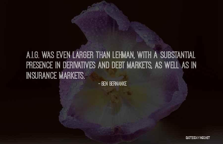 Markets Insurance Quotes By Ben Bernanke