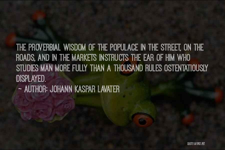 Markets Quotes By Johann Kaspar Lavater