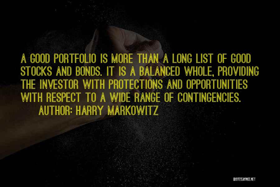 Markowitz Quotes By Harry Markowitz