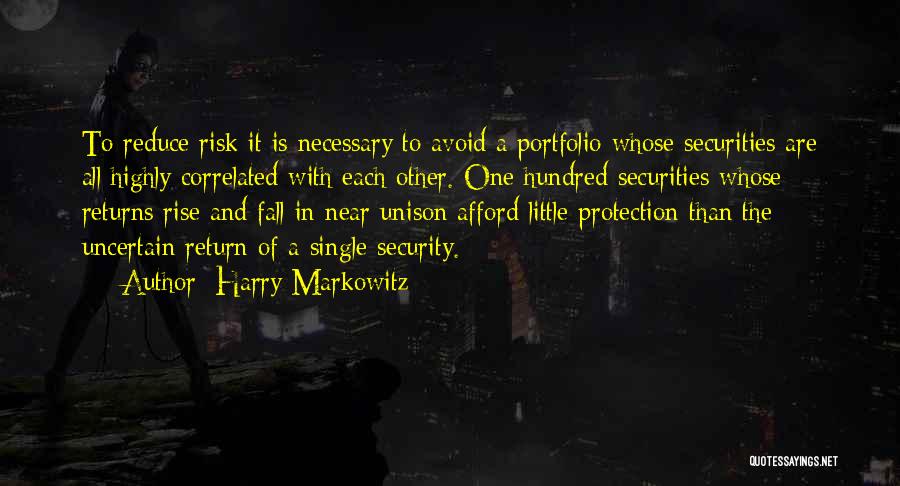 Markowitz Quotes By Harry Markowitz