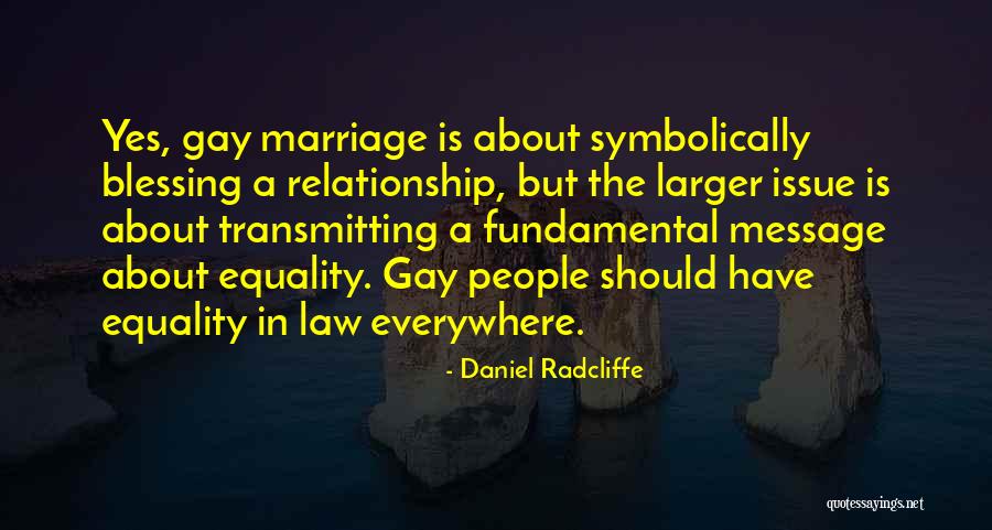 Marriage Equality Quotes By Daniel Radcliffe