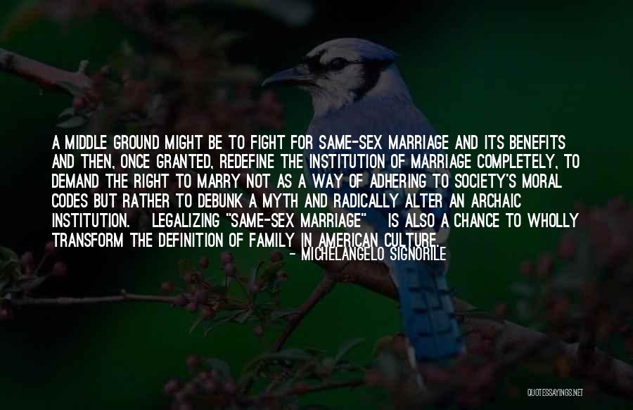 Marriage Fighting Quotes By Michelangelo Signorile