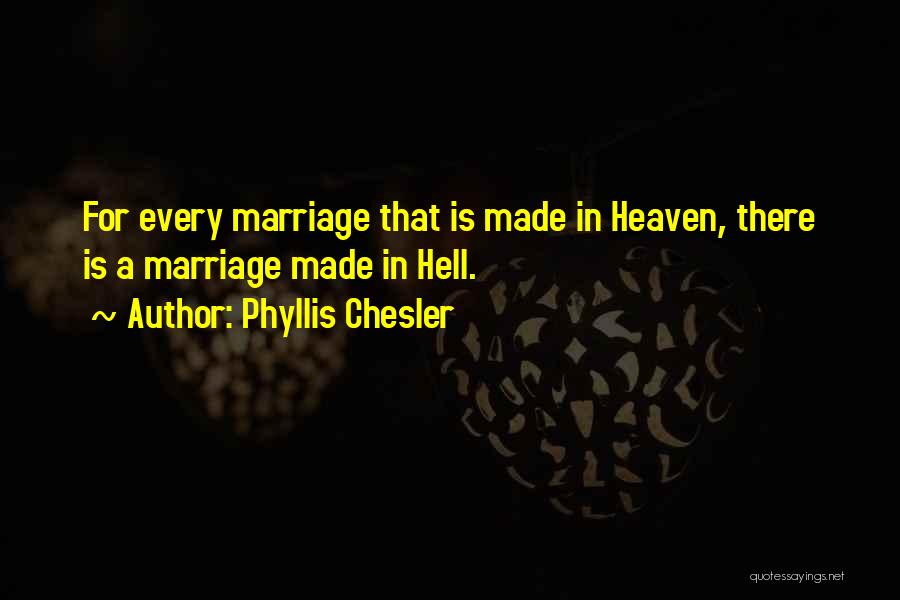 Marriage Is Hell Quotes By Phyllis Chesler