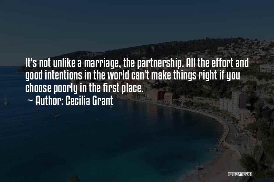 Marriage Partnership Quotes By Cecilia Grant