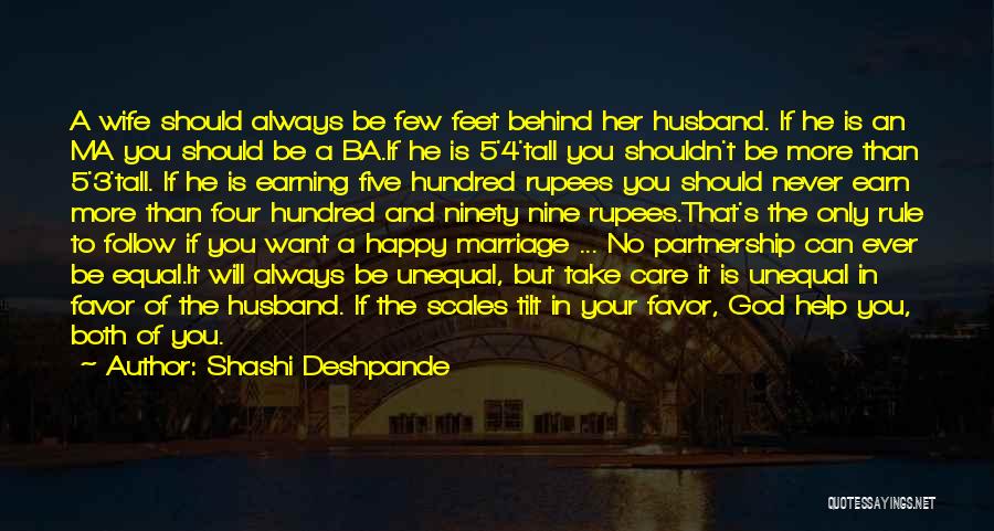 Marriage Partnership Quotes By Shashi Deshpande