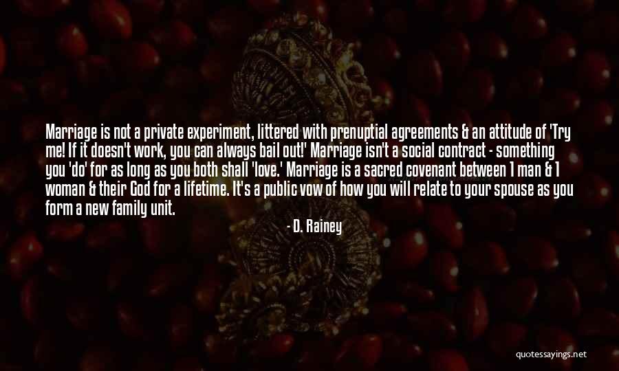 Marriage Prenuptial Quotes By D. Rainey Marriage Prenuptial Quotes By D. Rainey