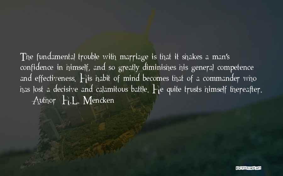 Marriage Trouble Quotes By H.L. Mencken