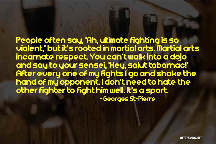 Martial Arts Respect Quotes By Georges St-Pierre Martial Arts Respect Quotes By Georges St-Pierre