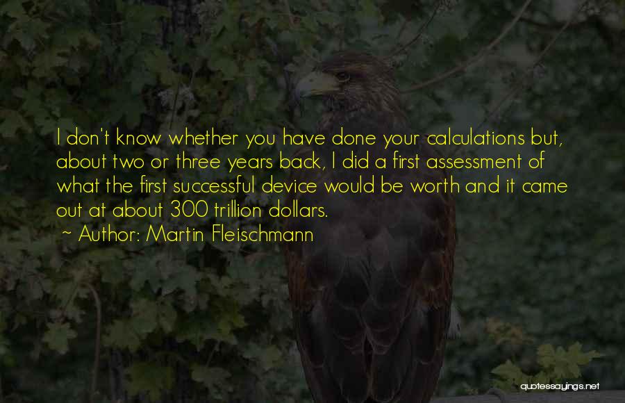 Martin Fleischmann Quotes 855322