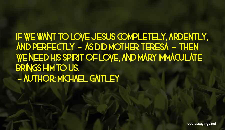 Mary And Jesus Quotes By Michael Gaitley