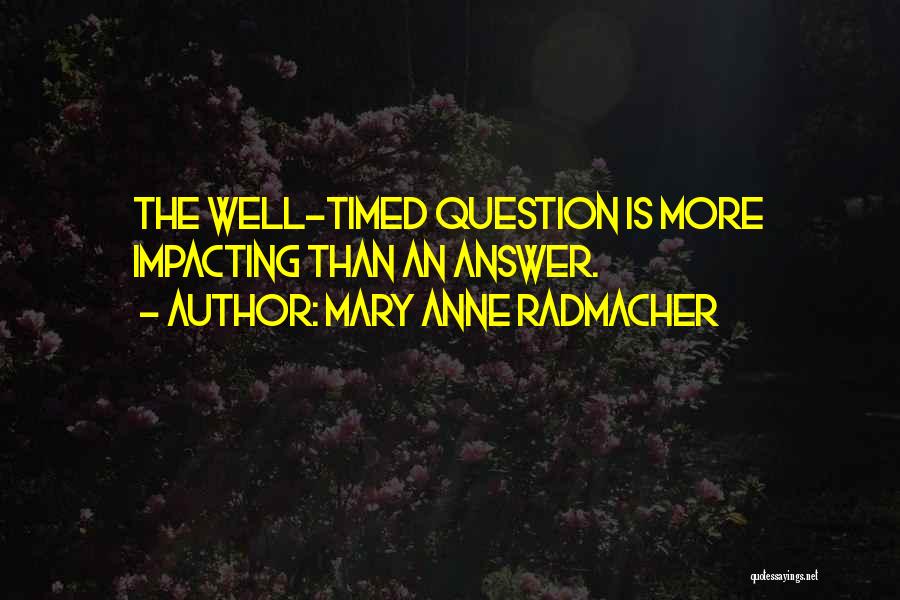 Mary Anne Radmacher Quotes 1231109