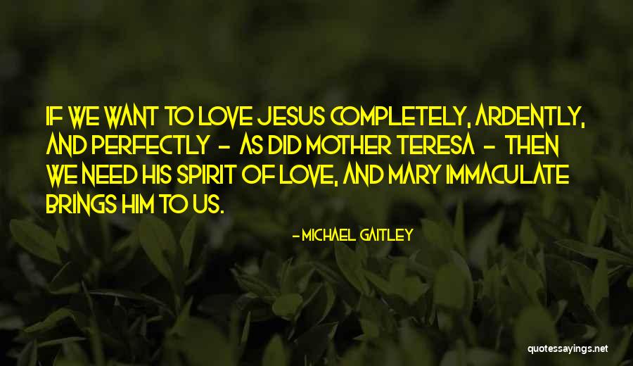 Mary As Mother Quotes By Michael Gaitley