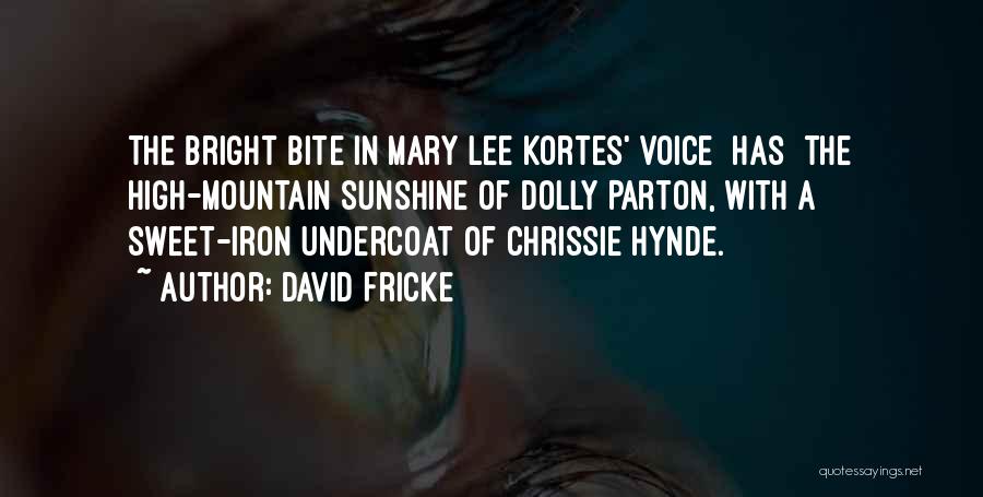Mary Lee Quotes By David Fricke