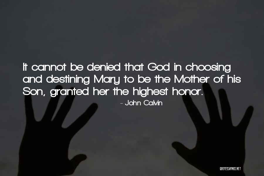 Mary Mother Of God Quotes By John Calvin