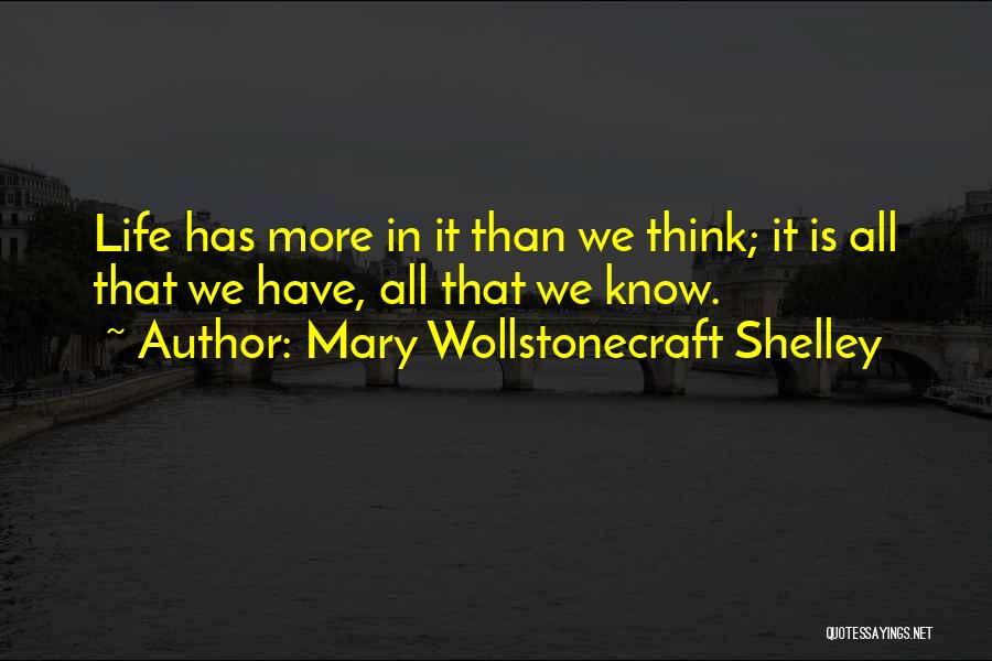 Mary Shelley's Life Quotes By Mary Wollstonecraft Shelley