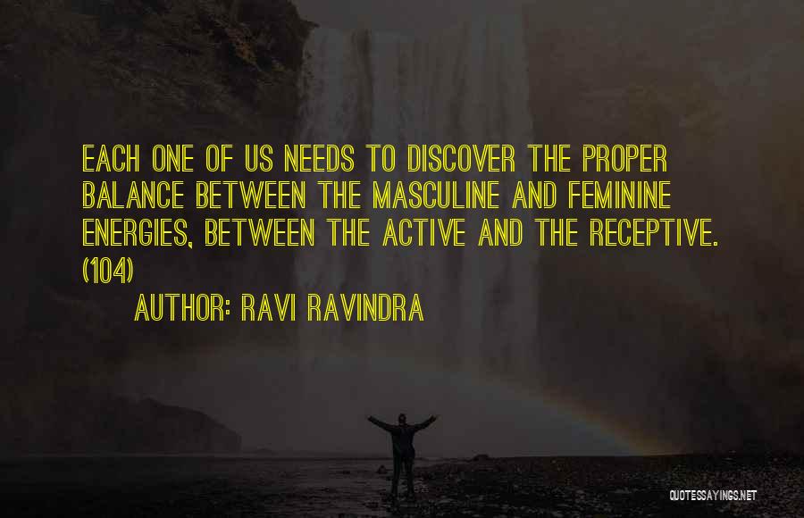 Masculine And Feminine Quotes By Ravi Ravindra