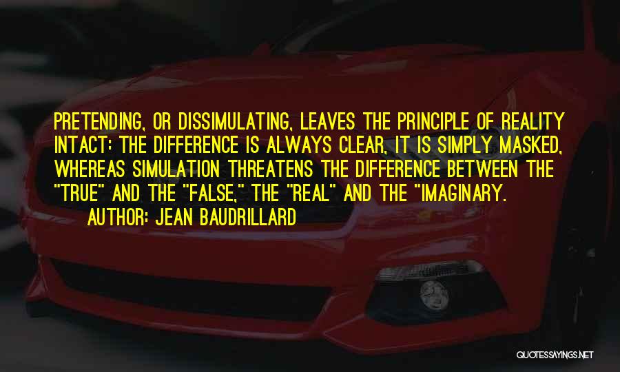 Masked Quotes By Jean Baudrillard