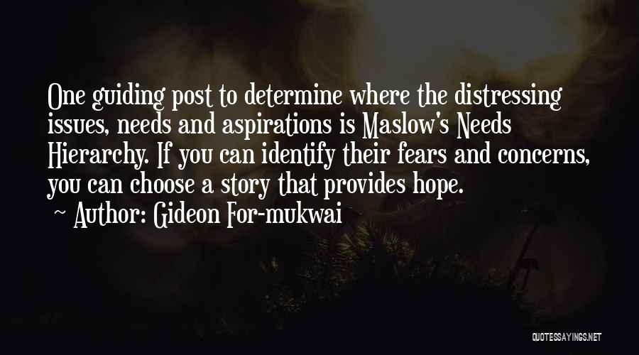 Maslow Quotes By Gideon For-mukwai