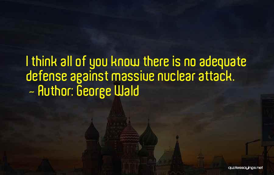 Massive Attack Quotes By George Wald