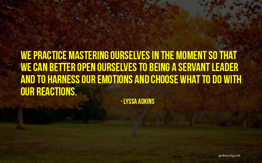 Mastering Emotions Quotes By Lyssa Adkins