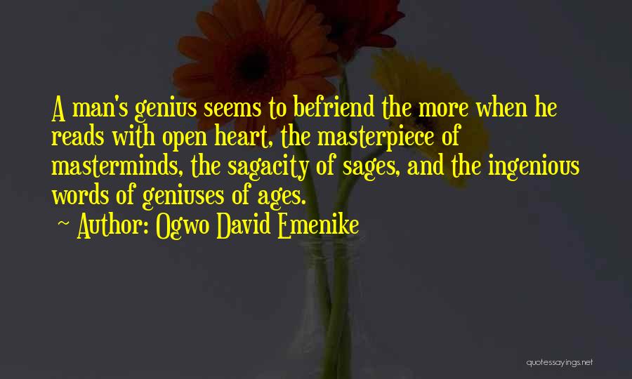 Masterminds Quotes By Ogwo David Emenike