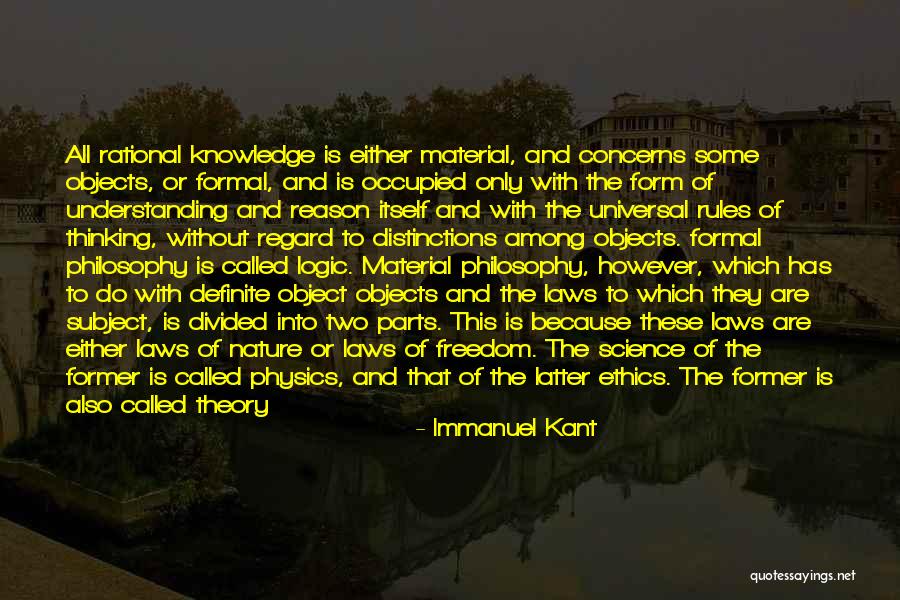 Material Objects Quotes By Immanuel Kant