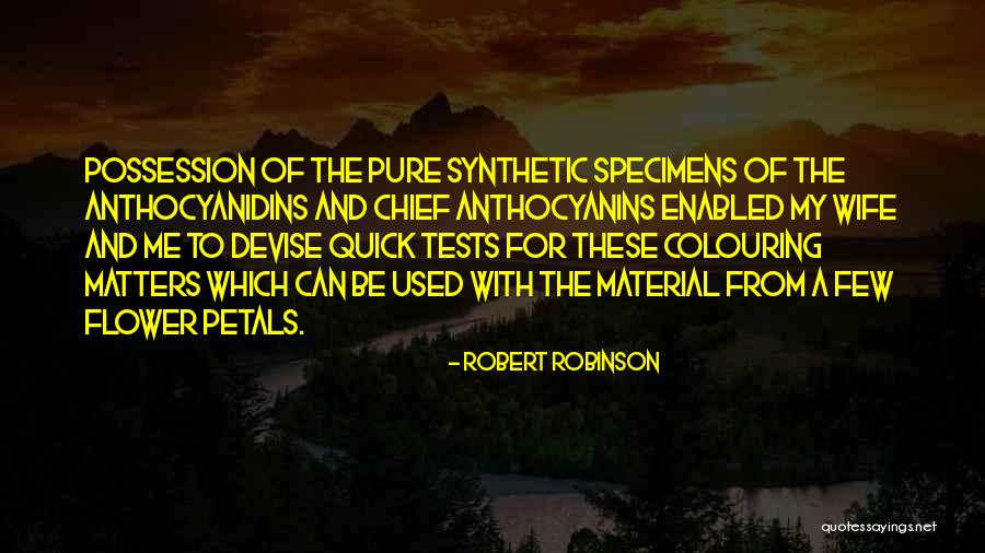 Material Possession Quotes By Robert Robinson