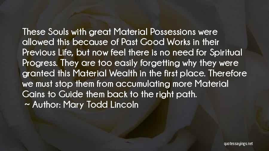Material Possessions Quotes By Mary Todd Lincoln